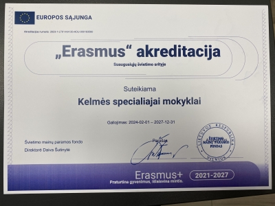 Mokyklai suteikta "Erasmus" akreditacija suaugusiųjų švietimo srityje